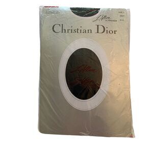 Vintage Christian Dior Ultra Sheer Leg Reinforced Panty NAVY Pantyhose Nylon A